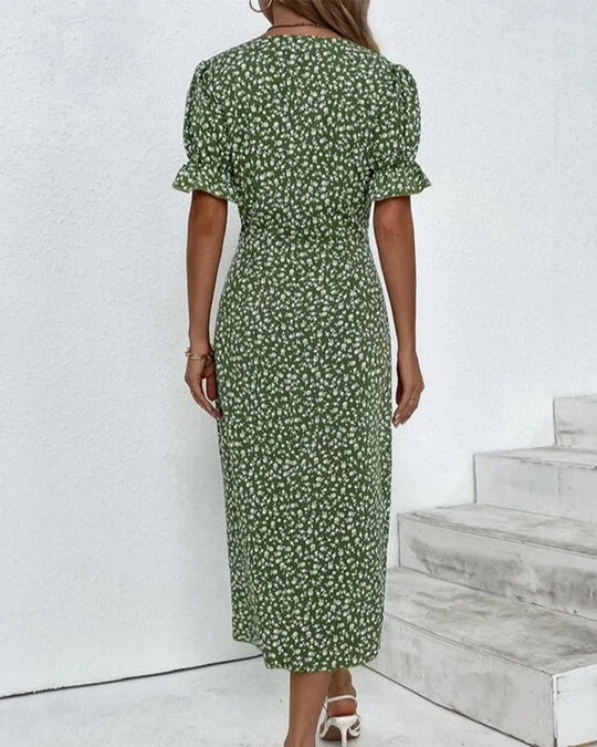 Billie Midi Jurk met Lange Mouwen – Tijdloos, Chic en Comfortabel