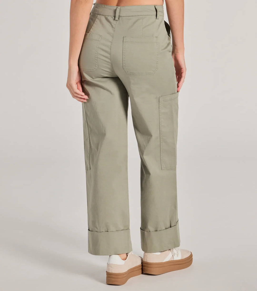 Weekend Trip Hoge Taille Cuffed Cargo Broek