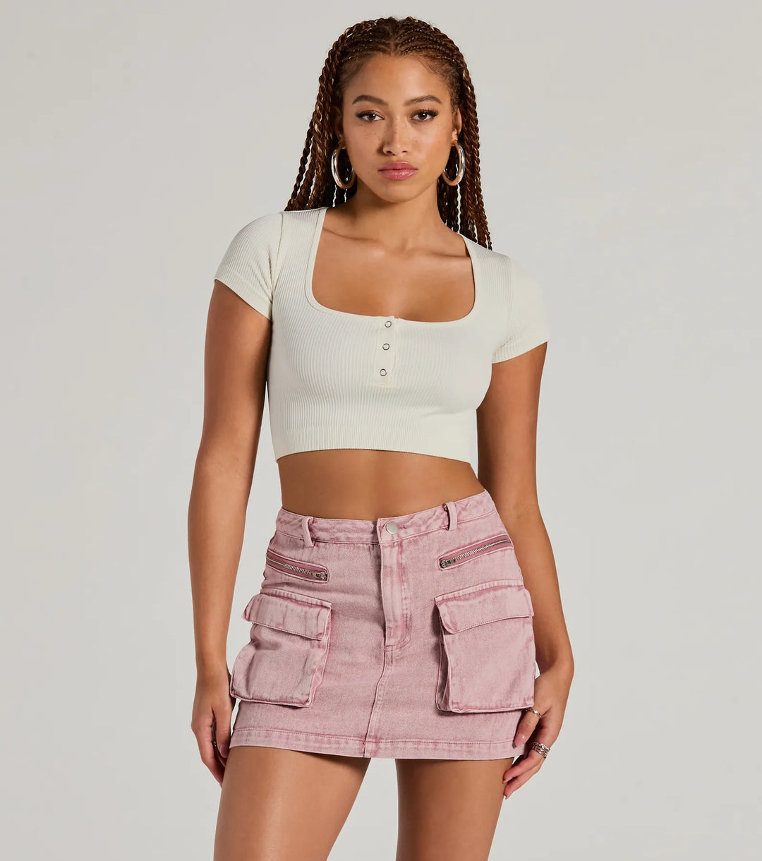 Coole Factor Cargo Denim Minirok