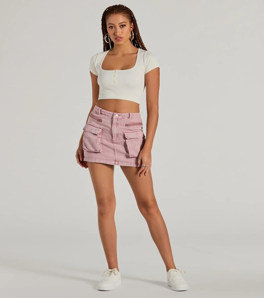 Coole Factor Cargo Denim Minirok