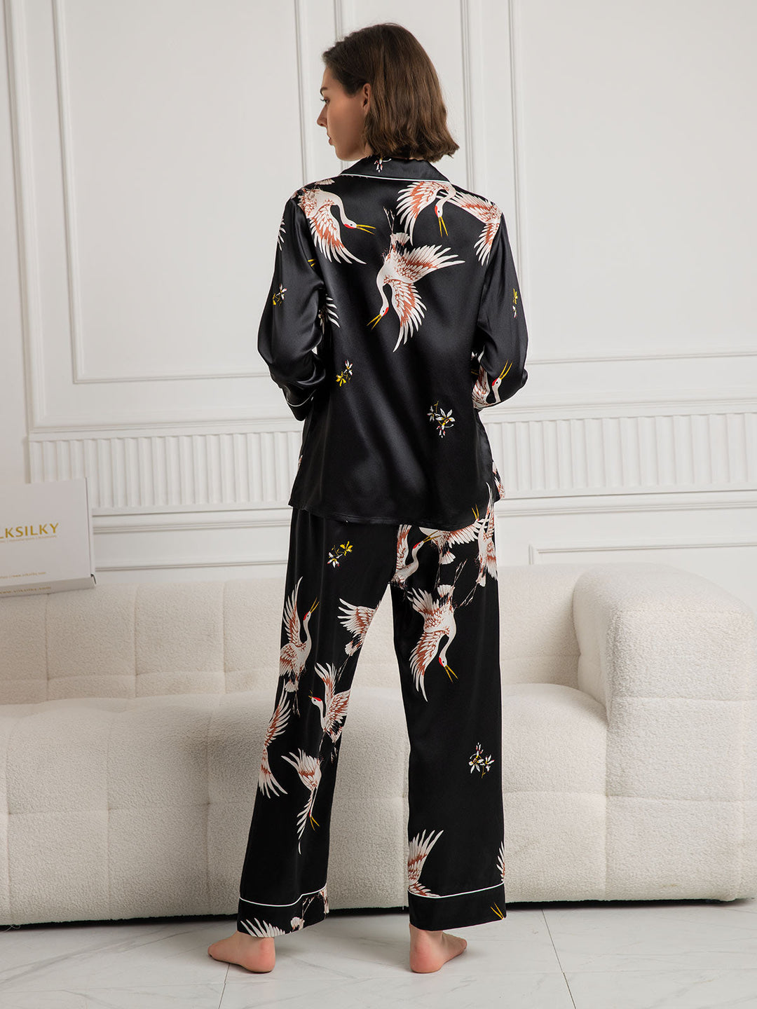 Ailith - Verfijnde Binding Trim Dames Pyjama Set