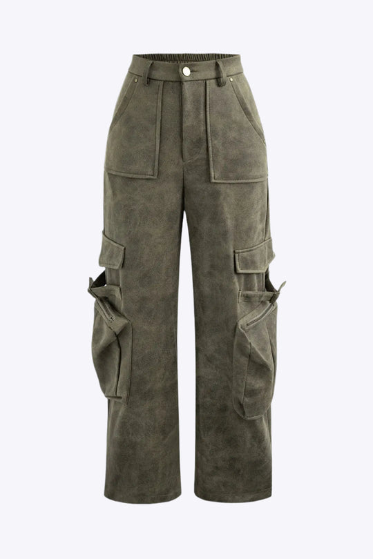 Blanca - Trendy Suede Touch Dames Cargo Broek