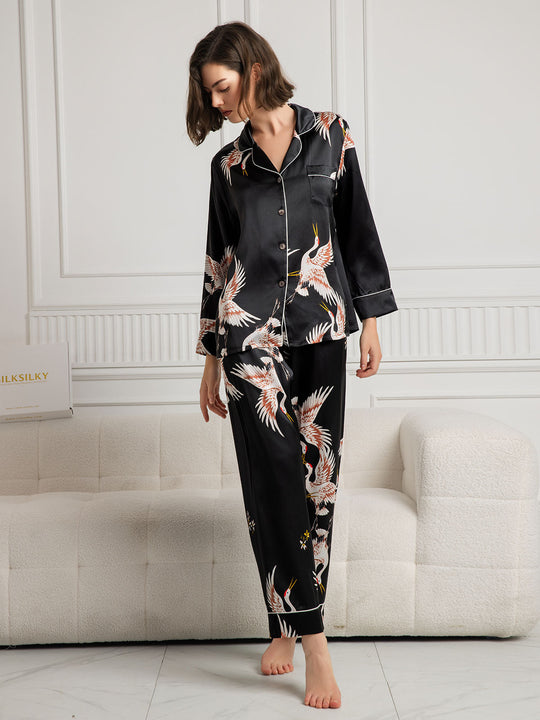 Ailith - Verfijnde Binding Trim Dames Pyjama Set