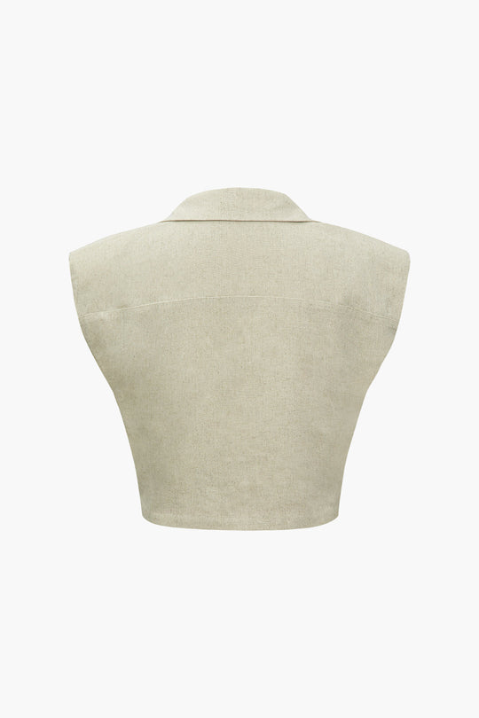 Xavia - Stijlvolle Twist Hem Mouwloze Top voor Dames