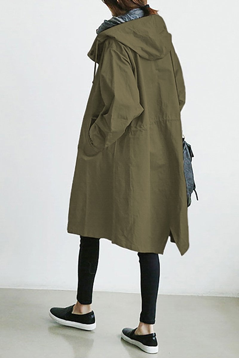Waterdichte Trenchcoat met Capuchon voor Dames | Stijlvol en Functioneel bij Elk Weer