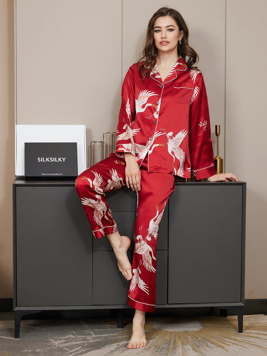 Ailith - Verfijnde Binding Trim Dames Pyjama Set