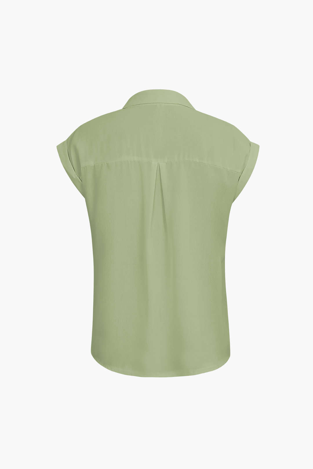 Vittoria - Minimalistische Opgerolde Mouw Geknoopte Zoom Dames Shirt