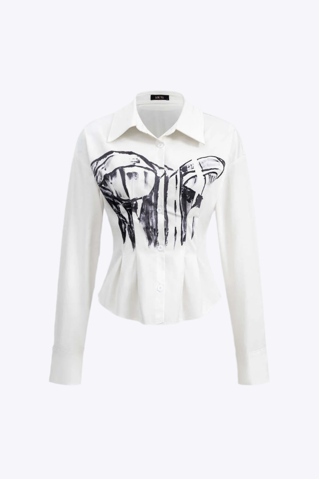 Zoey - Stijlvol Abstract Vrouwen Overhemd met Lange Mouwen