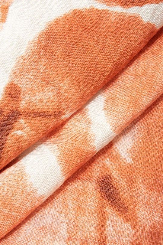 Abstracte Print Knoop V-Hals Mini Jurk