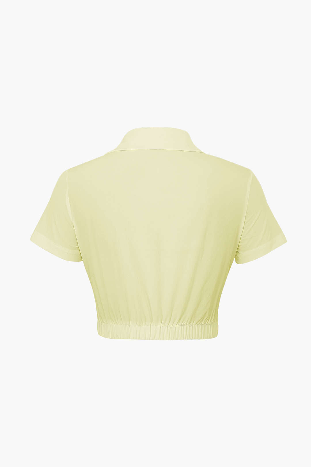 Viridis - Moderne Twist Stijl Dames Cropped Shirt