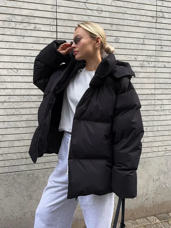 Dames Oversized High Collar Puffer Jacket | Gequilt Winterjas | Streetstyle Warmte
