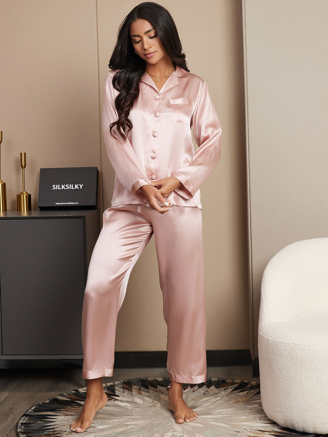 Alarice - Elegante Knop-Up Dames Pyjama Set