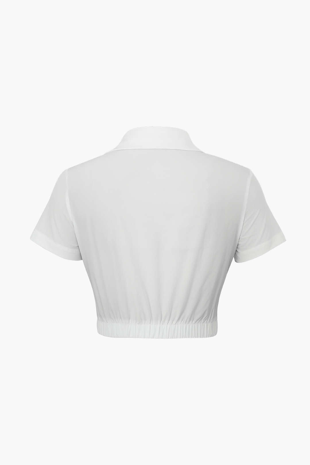 Viridis - Moderne Twist Stijl Dames Cropped Shirt