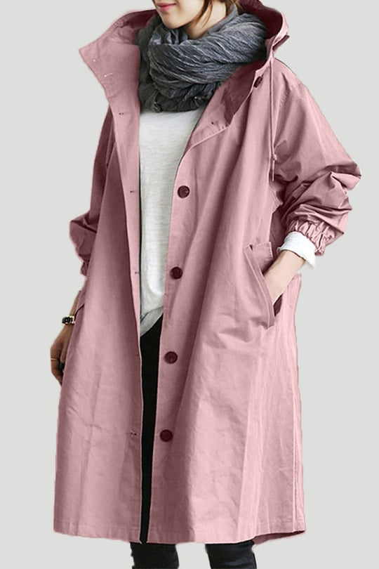 Waterdichte Trenchcoat met Capuchon voor Dames | Stijlvol en Functioneel bij Elk Weer