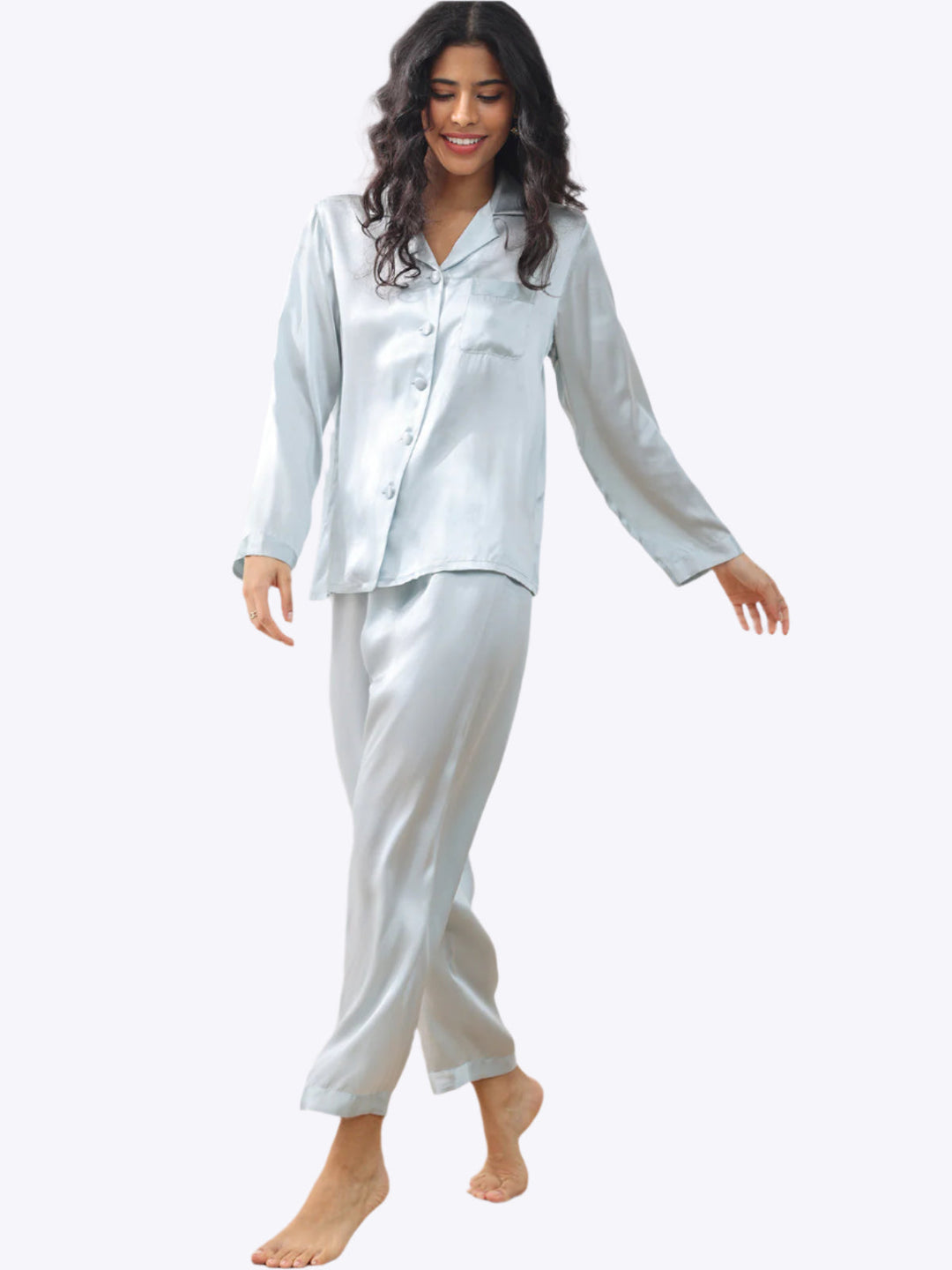 Alarice - Elegante Knop-Up Dames Pyjama Set