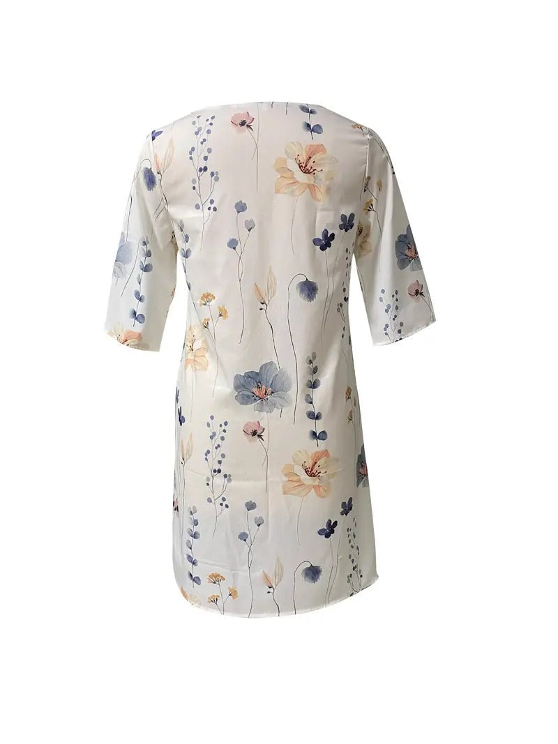 Audrey - Elegante Bloemenluchtige Zomerjurk voor Vrouwen