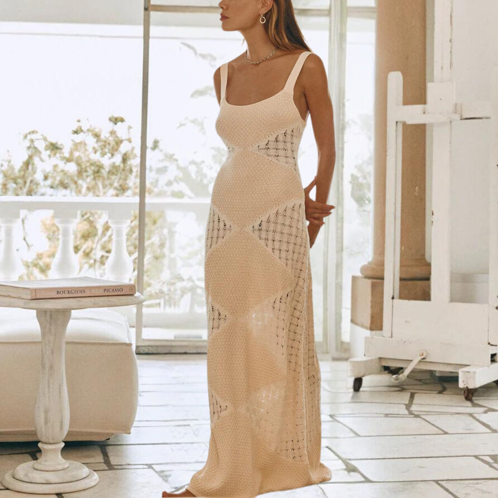 Zaida - Stijlvolle Lange Gebreide Damesjurk