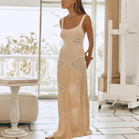 Zaida - Stijlvolle Lange Gebreide Damesjurk