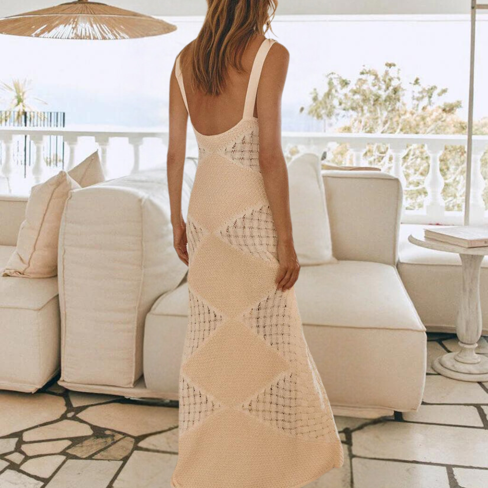 Zaida - Stijlvolle Lange Gebreide Damesjurk