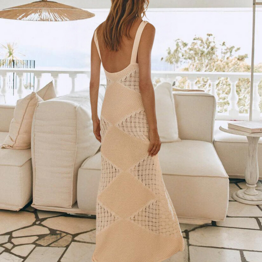 Zaida - Stijlvolle Lange Gebreide Damesjurk