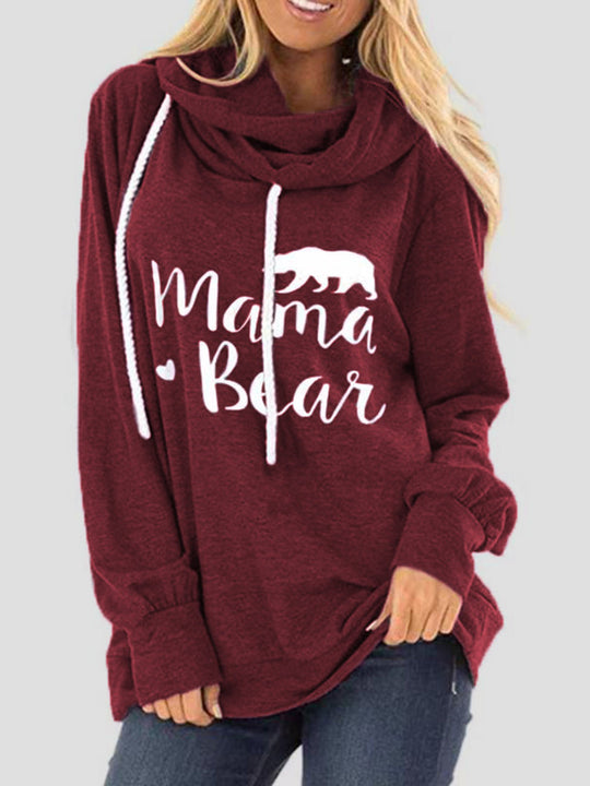 Trekkoord Letter Graphic Lange Mouwen Hoodie | Casual Hoodie met Trekkoord en Print