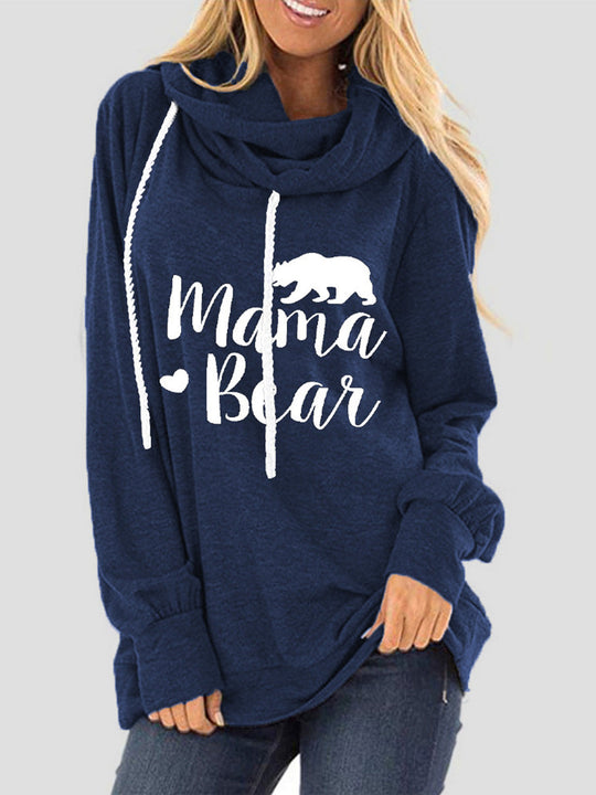 Trekkoord Letter Graphic Lange Mouwen Hoodie | Casual Hoodie met Trekkoord en Print