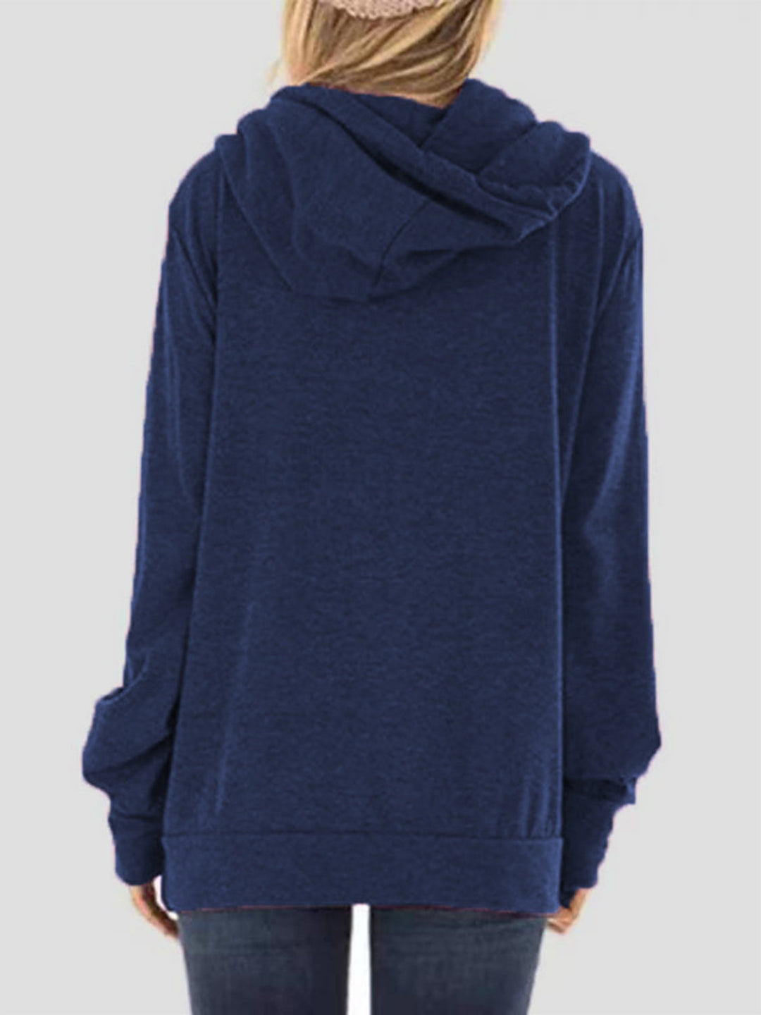 Trekkoord Letter Graphic Lange Mouwen Hoodie | Casual Hoodie met Trekkoord en Print