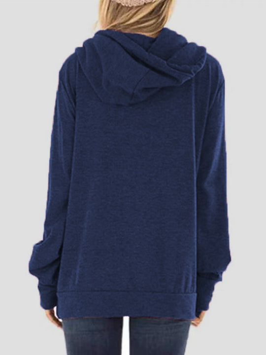 Trekkoord Letter Graphic Lange Mouwen Hoodie | Casual Hoodie met Trekkoord en Print
