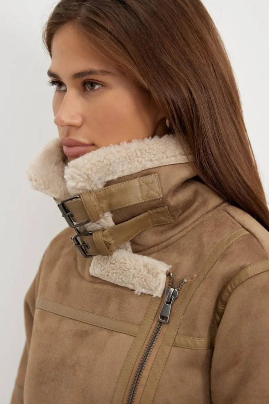 Arabella - Praktische Ritszakken en Aansluitende Ceintuur Dames Winterjas