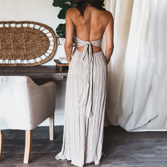 VILMA - Relaxed Halter Maxi Dress
