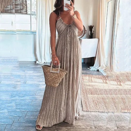 VILMA - Relaxed Halter Maxi Dress