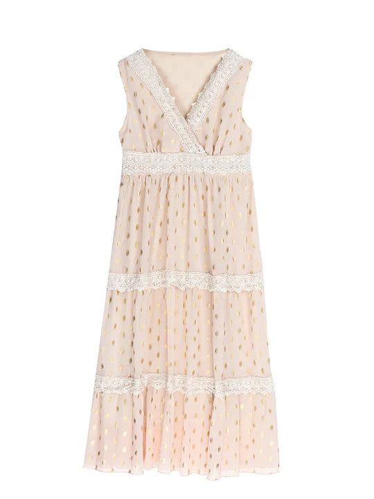 Zomer Maxi Jurk met Kantdetails