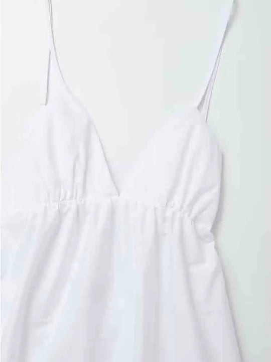 Vloeiende maxi jurk met spaghettibandjes