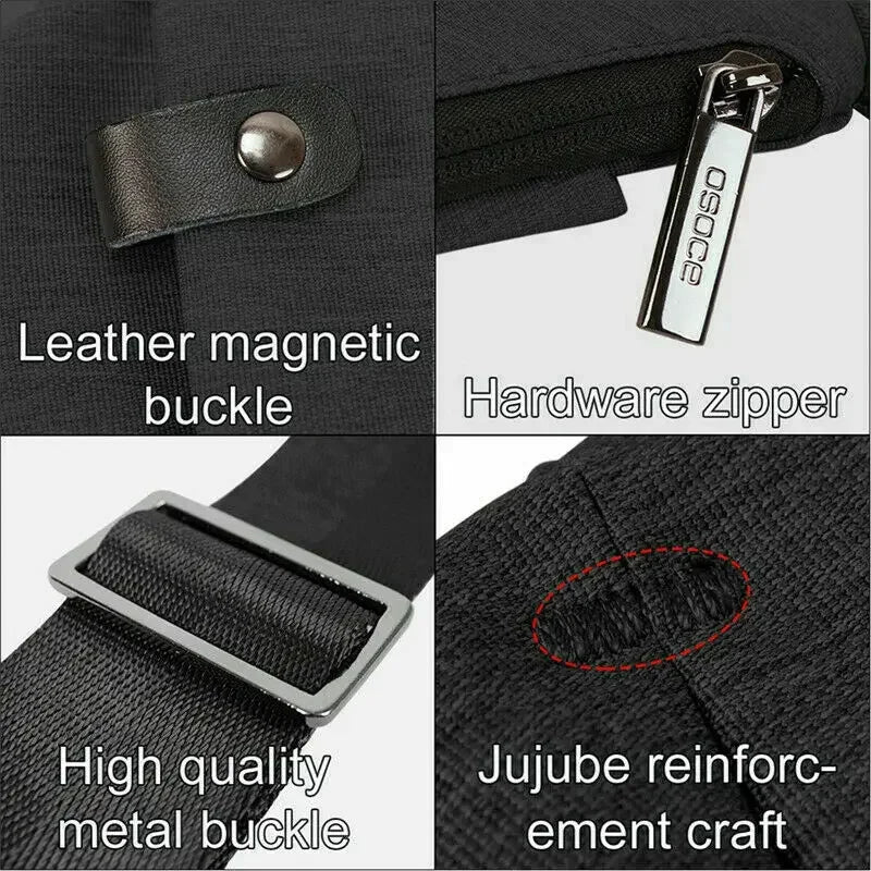 Anti-diefstal Sling Schoudertas | Waterdichte Crossbody Rugzak | Compacte Reistas voor Mannen en Vrouwen