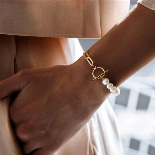 Amanda - Elegante Parel Accenten Dames Sieradenset