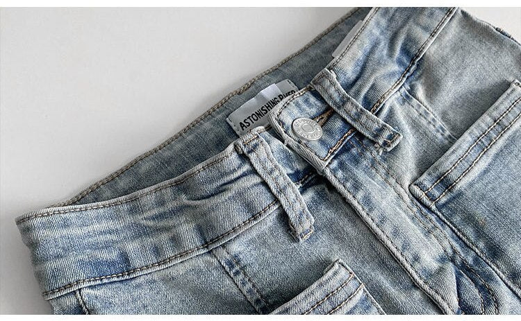 Vintage Flare Damesjeans met Subtiele Slijtage