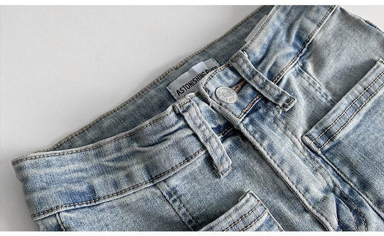 Vintage Flare Damesjeans met Subtiele Slijtage