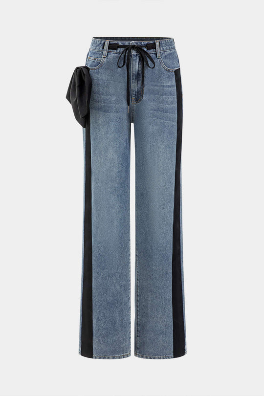 Vlinderstrik Patchwork Pocket Jeans
