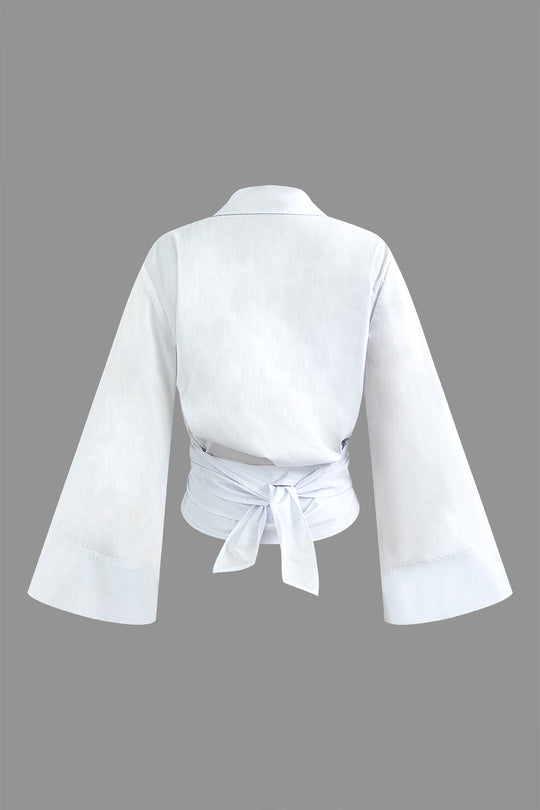 Zelina - Vrouwenshirt met Vrouwelijk Wrap Ontwerp