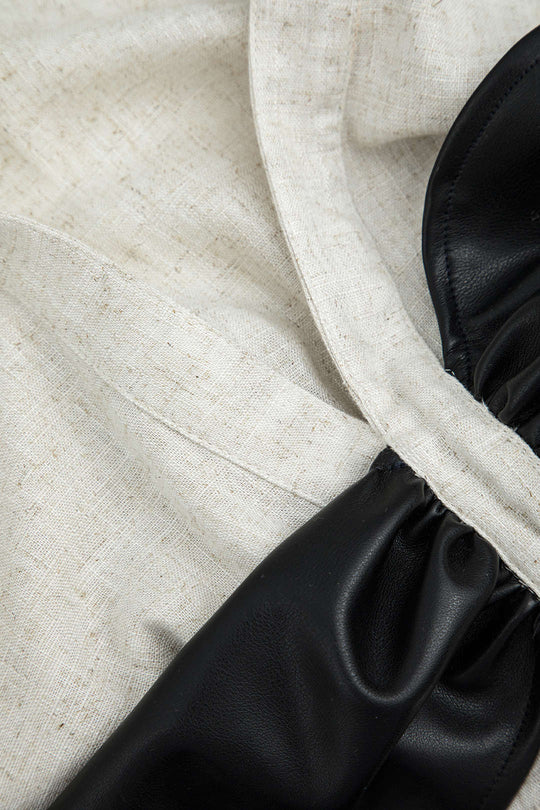 Yasmine - Moderne en Chique Vrouwen Kleurblok Gerimpeld Shirt