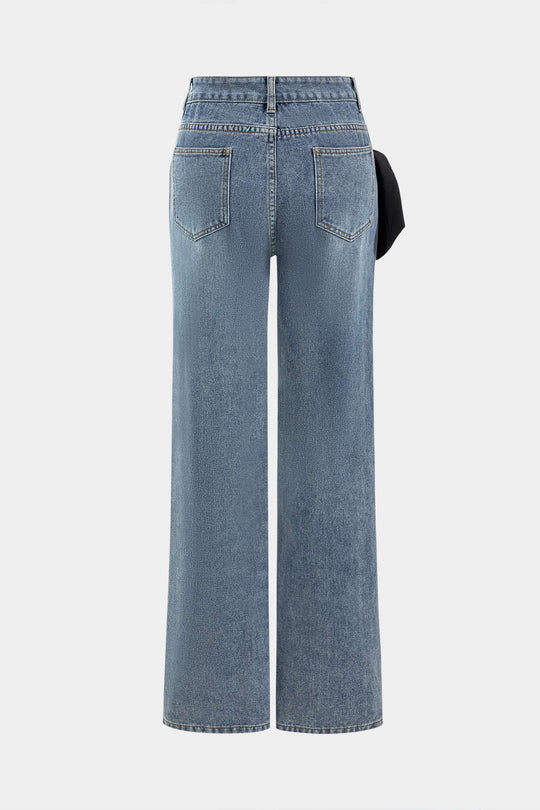 Vlinderstrik Patchwork Pocket Jeans