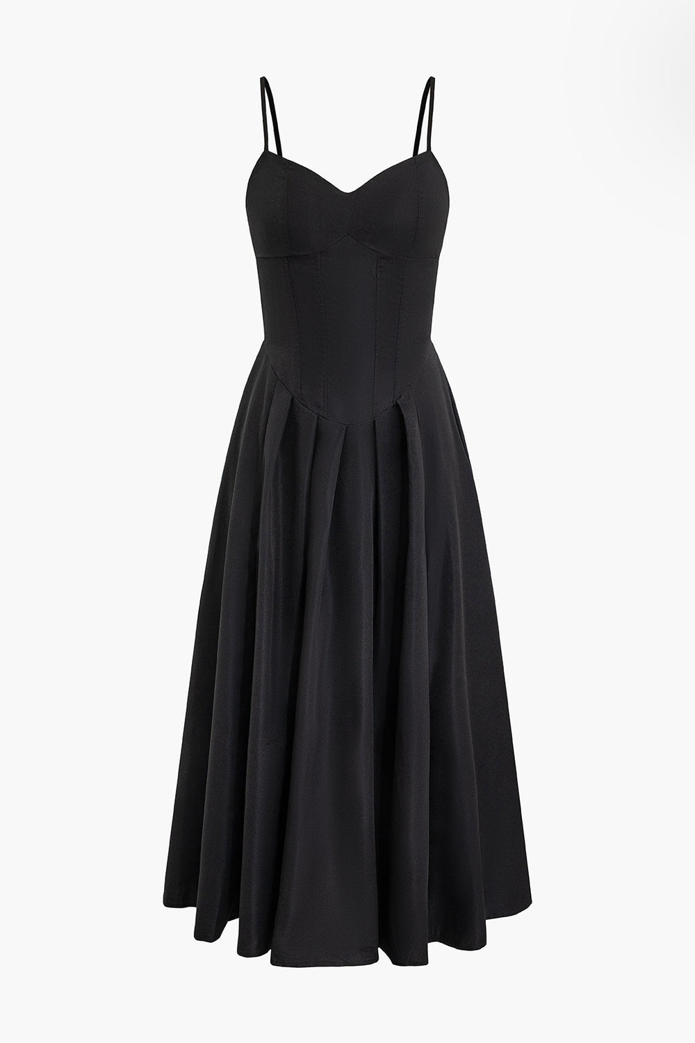 Basis Effen Korset Midi Jurk