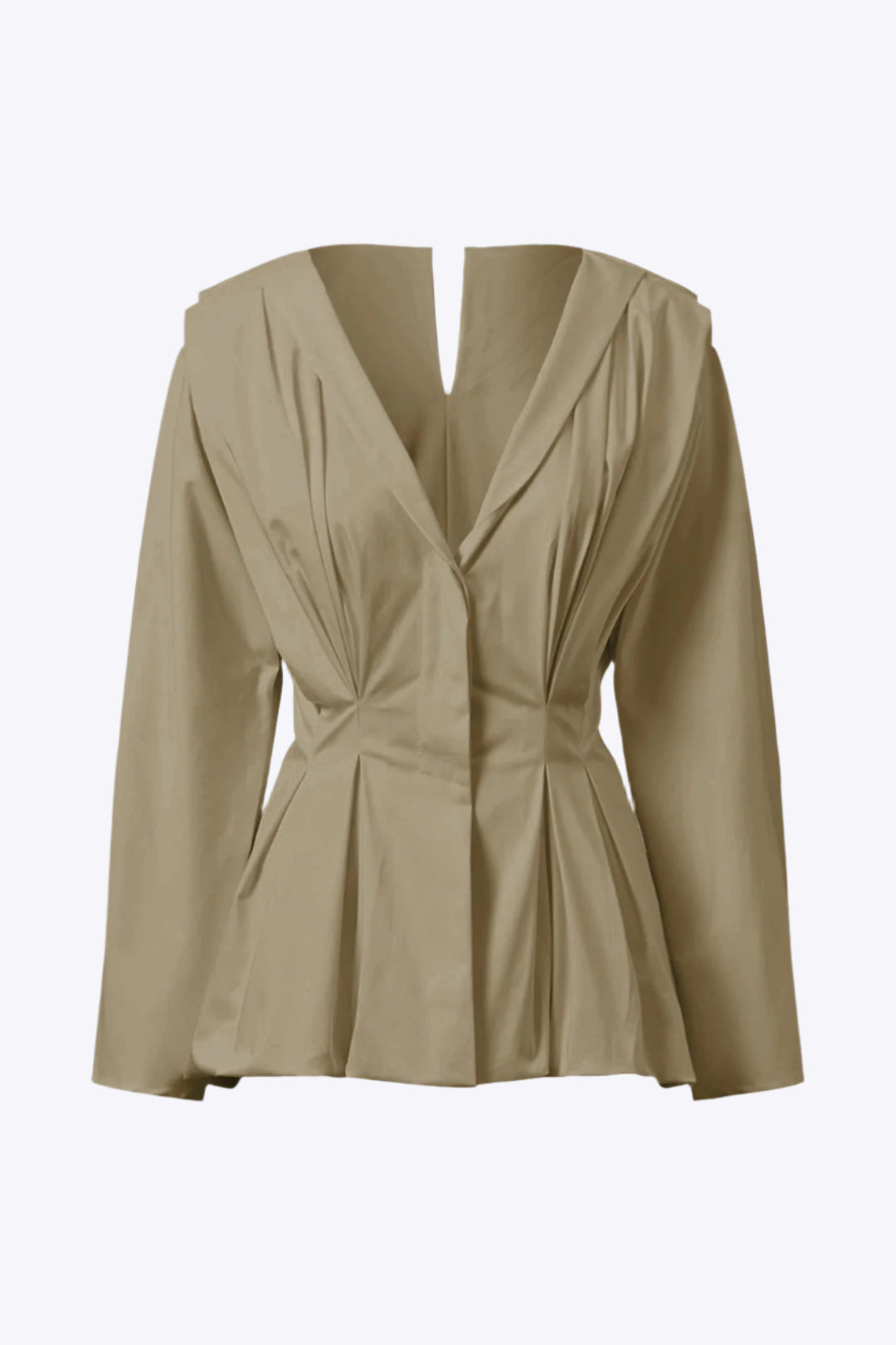 Xara - Chic en Vloeiende Plissé Dames Langemouw Shirt