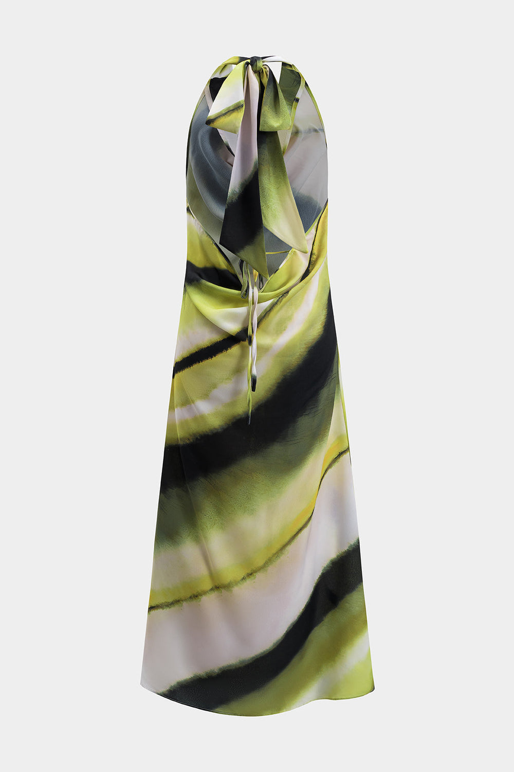 Abstracte Print Mouwloze Rugloze Slip Maxi Jurk