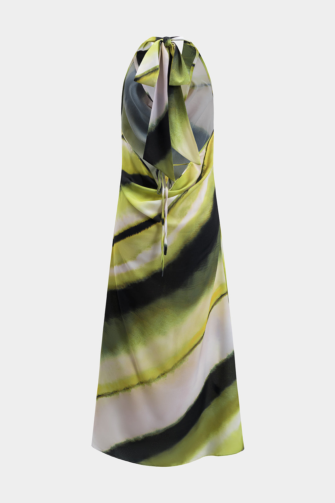Abstracte Print Mouwloze Rugloze Slip Maxi Jurk