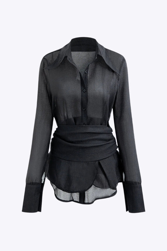 Zinnia - Klassiek Knopen Ontwerp Dames Mini Rok Set