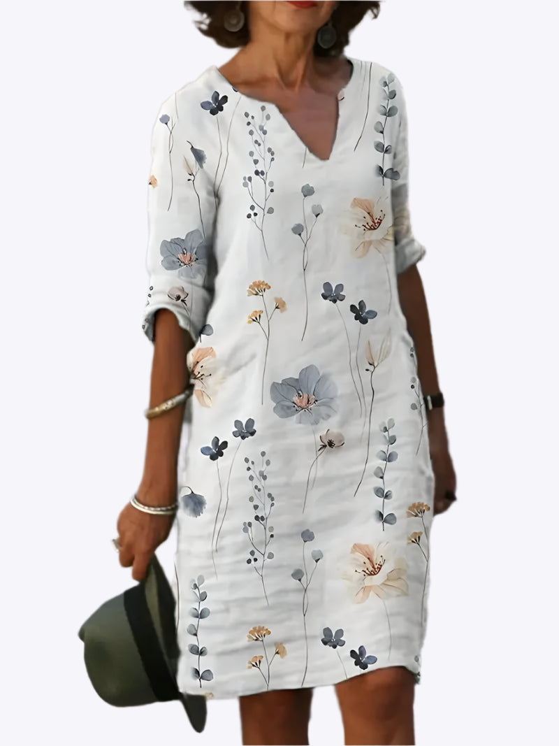 Audrey - Elegante Bloemenluchtige Zomerjurk voor Vrouwen