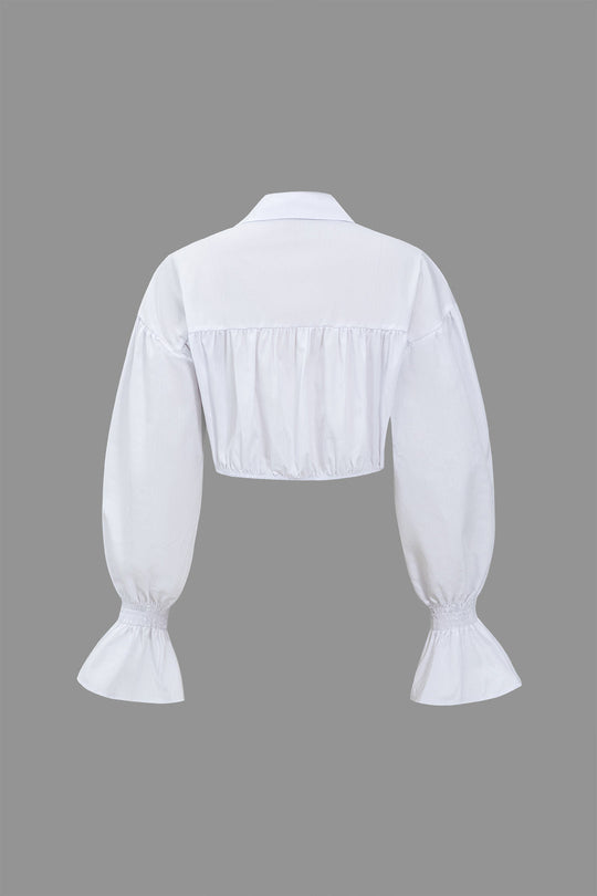 Winnie - Uniek ontwerp met klokmouwen voor dames denim shirt