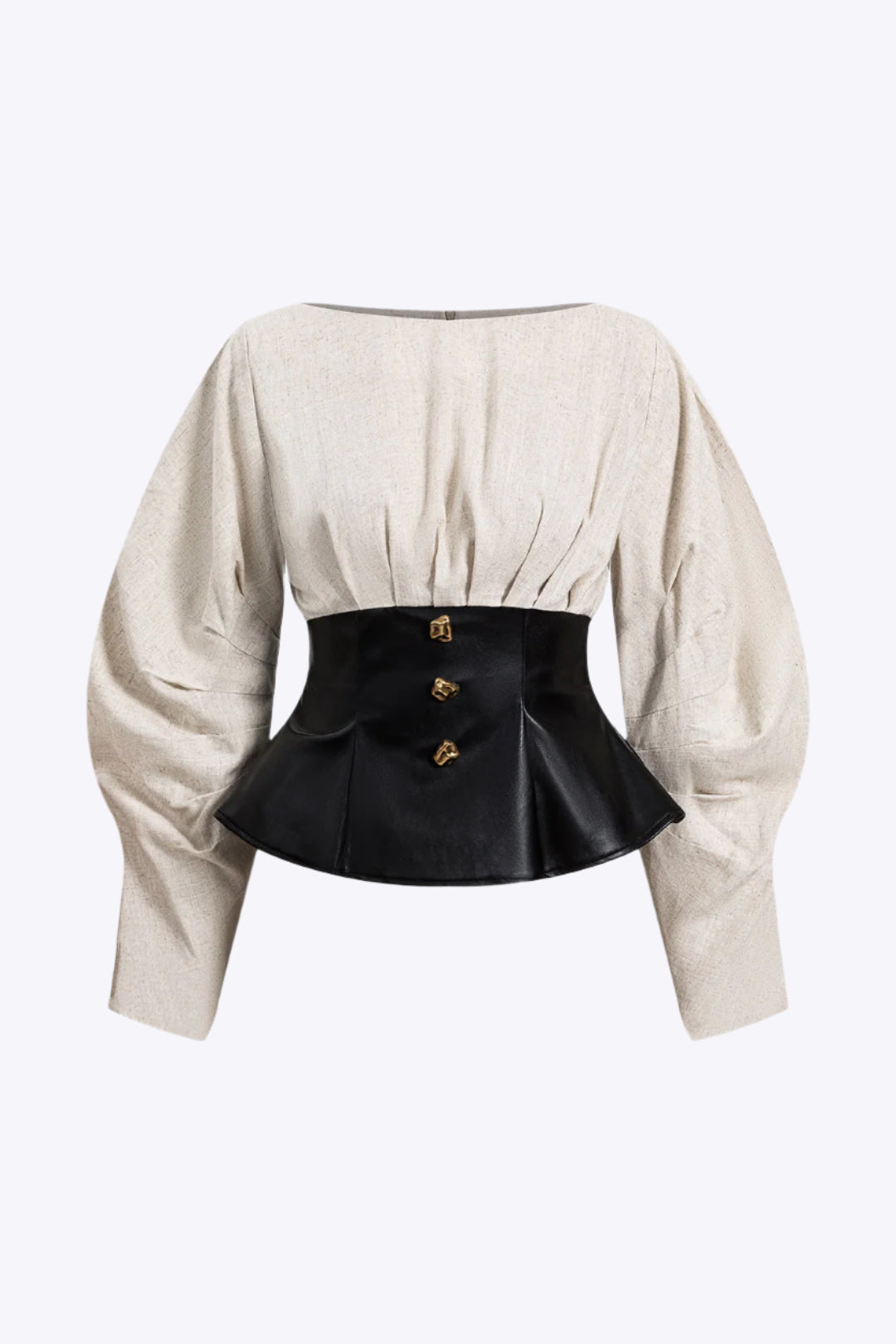 Ava - Stijlvol Patchwork Design Dames Langemouw Shirt