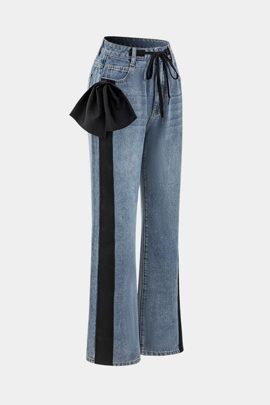 Vlinderstrik Patchwork Pocket Jeans